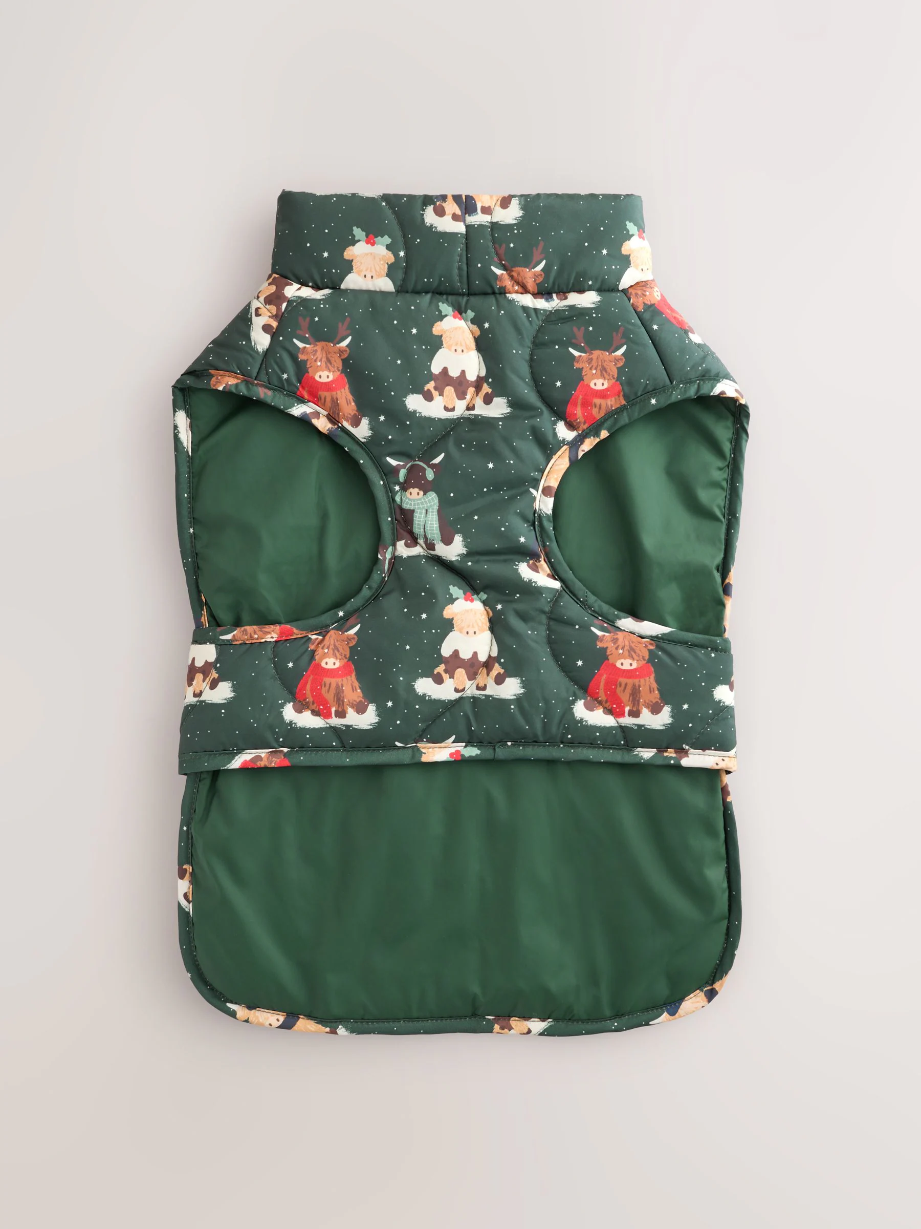 Hamish Print. - Kerstmis Gewatteerde Hondenjas