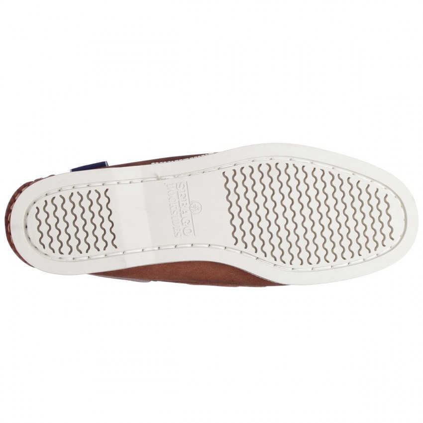 DOCKSIDES PORTLAND CRAZY Brown Tan-Chaussures bateau pour homme en cuir marron Portland