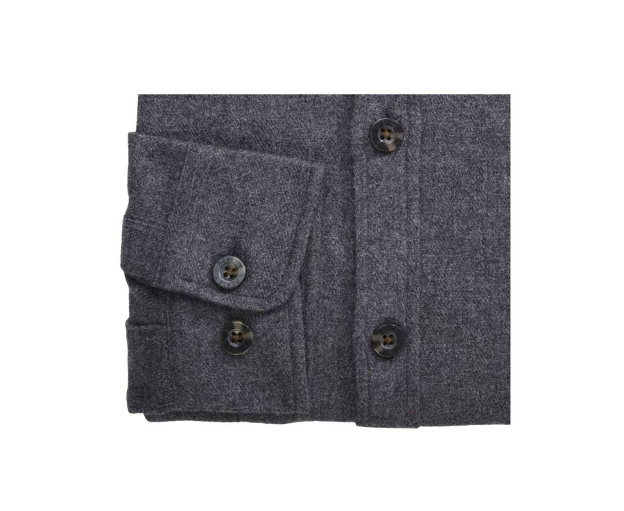 Surchemise en flanelle Gris anthracite - ANGELIN
