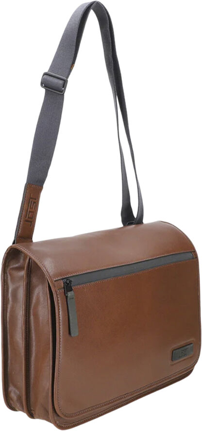 JOST Shoulder Bag Flap, Large Cognac leather