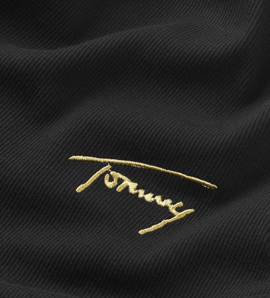Camiseta Tommy Jeans Gold Signature, preta