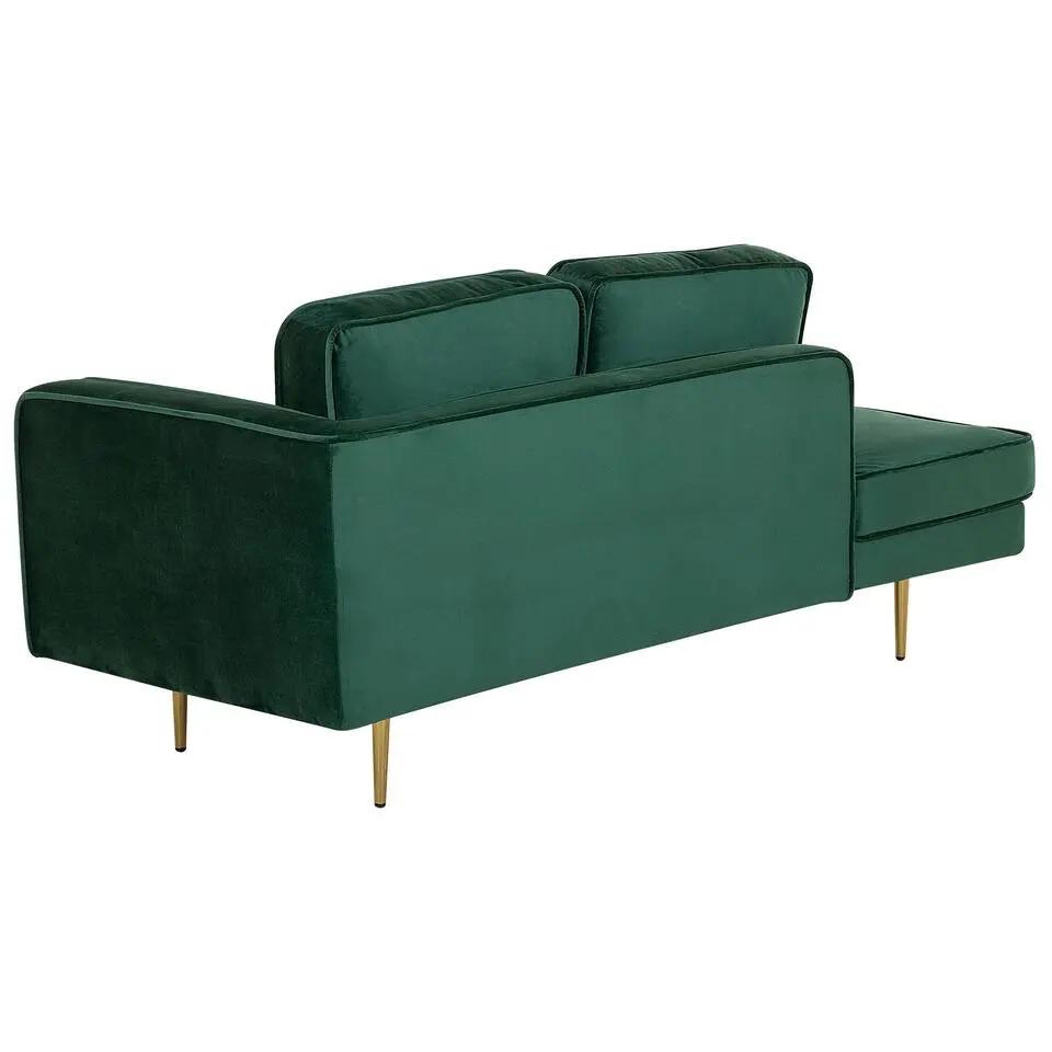 MIRAMAS - Chaise longue - Smaragdgroen - Rechterzijde - Fluweel