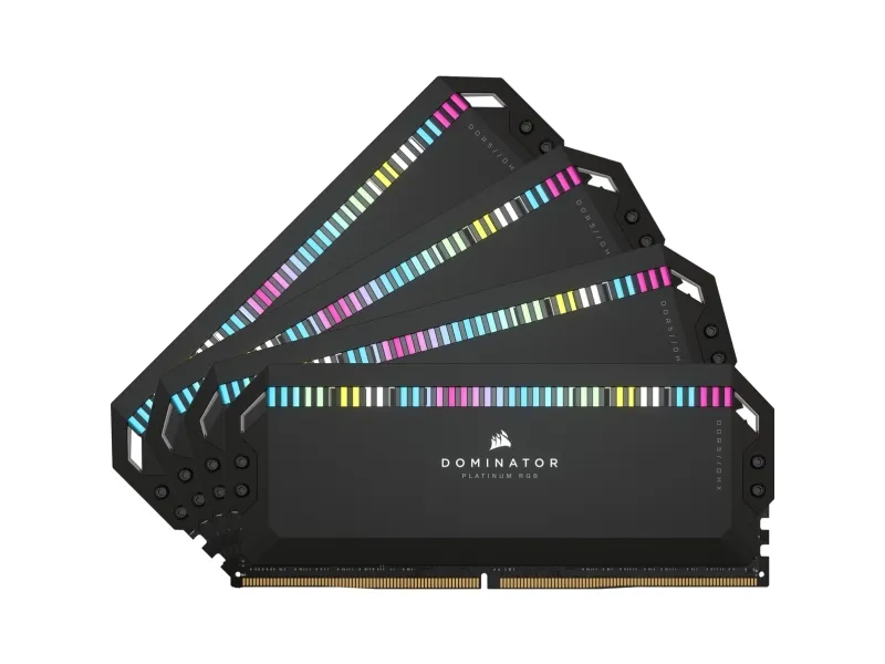 CORSAIR Dominator Platinum RGB - DDR5 - sæt - 64 GB: 4 x 16 GB - DIMM 288-PIN - 6400 MHz / PC5-51200 - CL32 - 1.40 V - sort