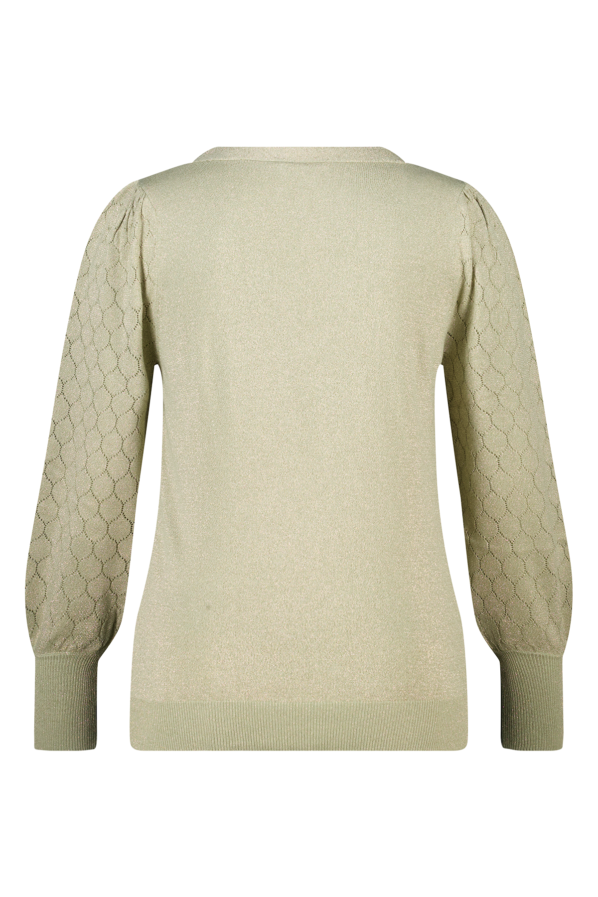Trui met lurex en details op de mouwen Mint