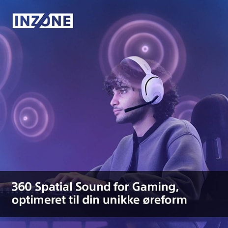 Sony InZone H5 gaming headset - hvid