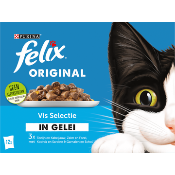 FELIX® Original Vis Selectie in Gelei Kattenvoer 12x85g