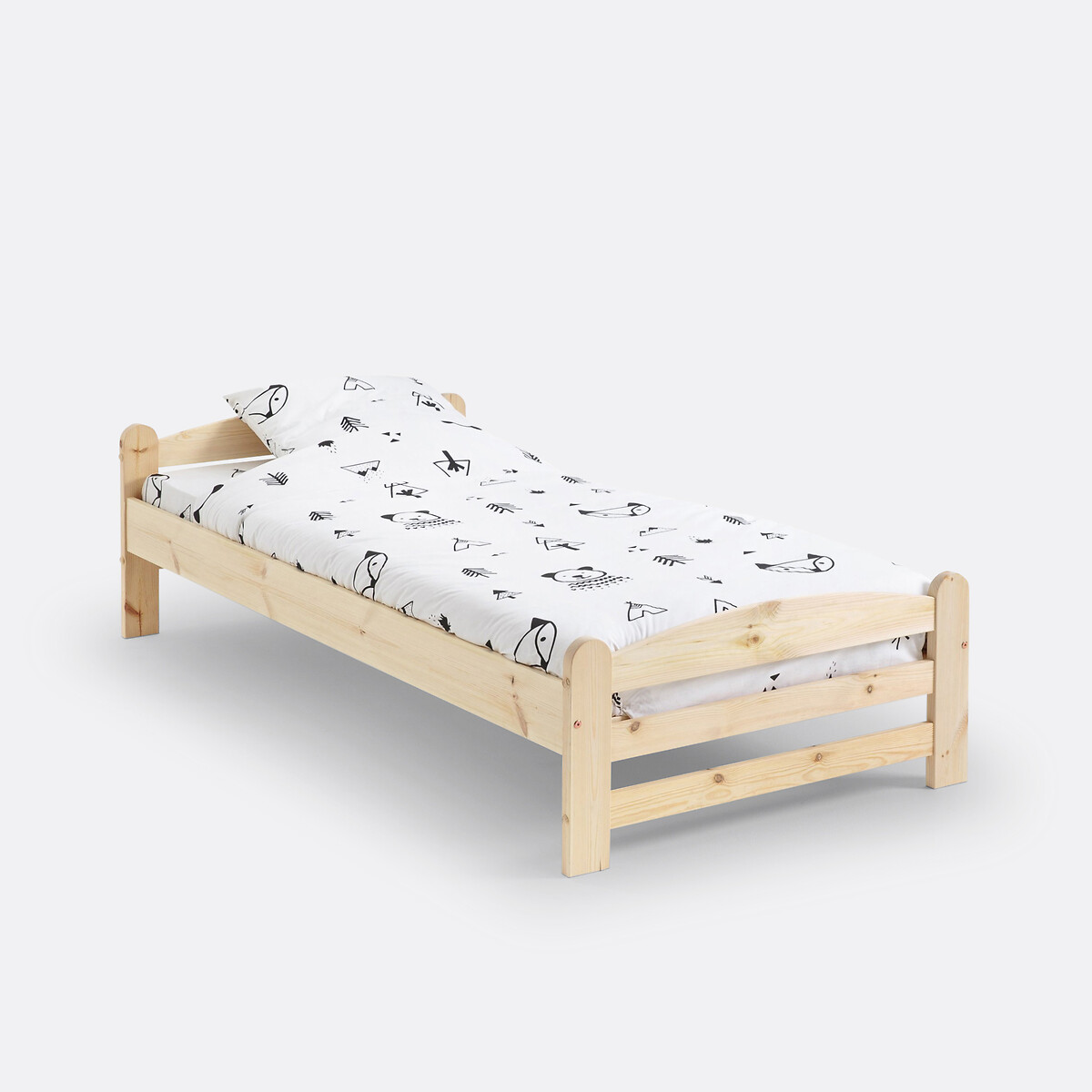 LA REDOUTE INTERIEURS<br>Cama de pinho maciço com estrado de ripas, Empréstimo