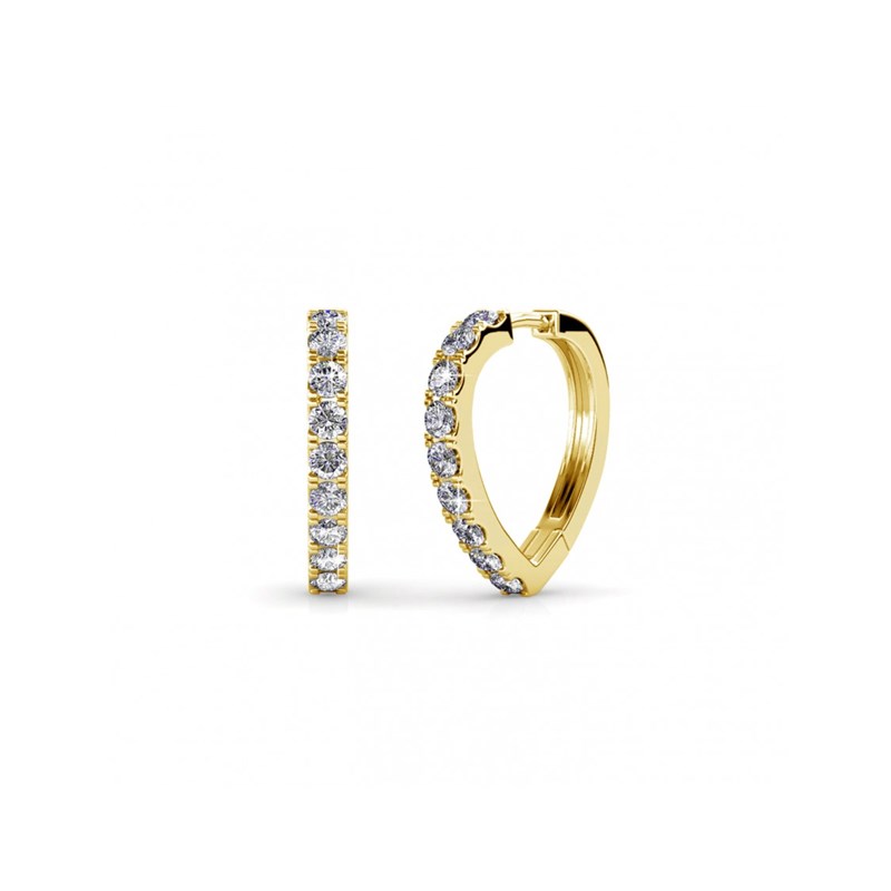 Boucles d'oreilles Ariane - Doré et Cristal