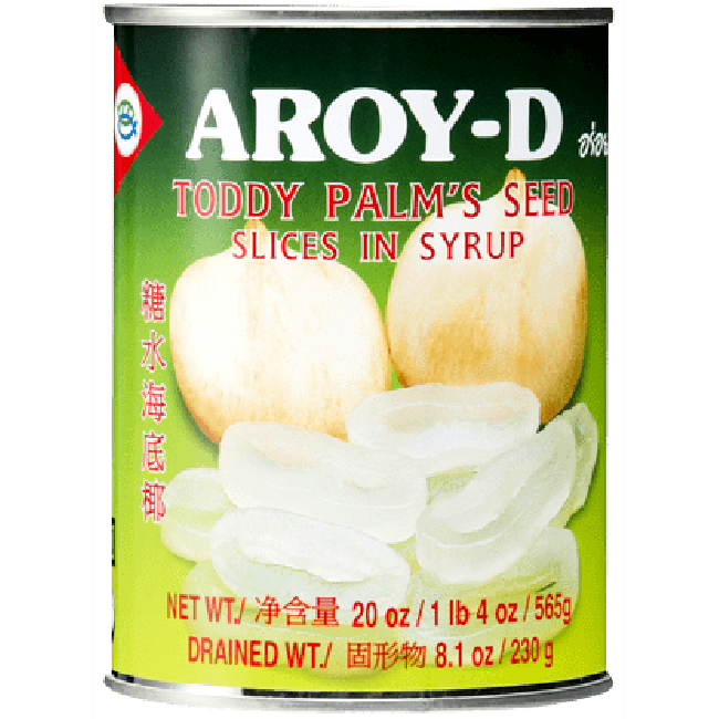 Aroy-D Toddy Palmzaad in Siroop Plakjes 565g