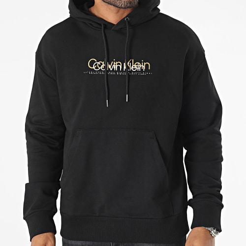 Sweat Capuche Double Flock Logo 1815 Noir