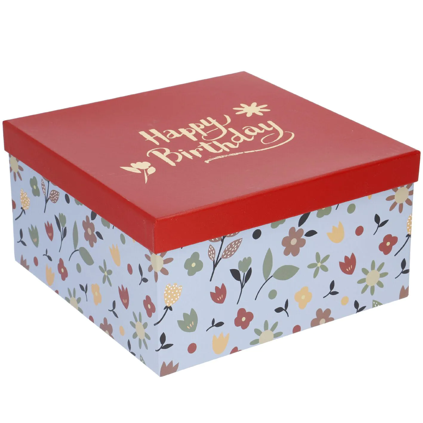 5er Set Geschenkkarton Motiv, blau