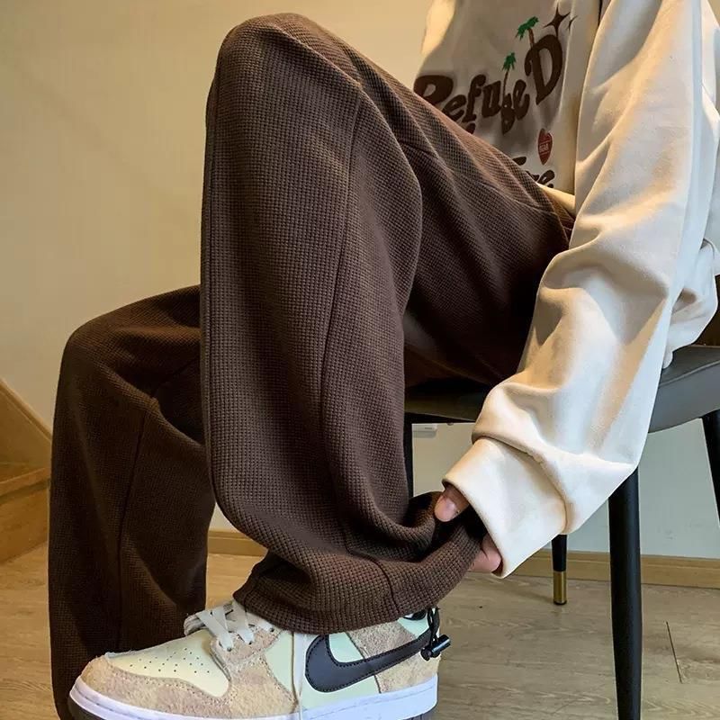 Lingaris - Effen joggingbroek met trekkoord in de taille en rechte pijpen
