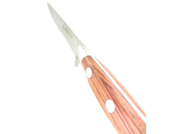 Désosser 13 cm - Bois naturel palissandre - Rivets Aluminium - Ref 430 Couteaux de cuisine professionnel