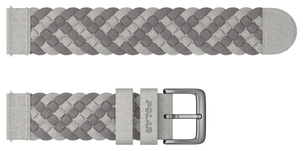 Bracelet en Cuir Polar 20 mm Gris Alcantara Stone