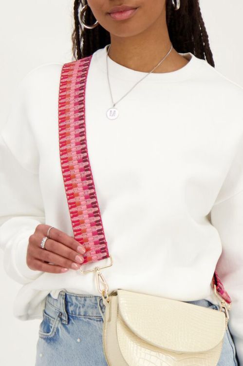 Roze bag strap met patroon