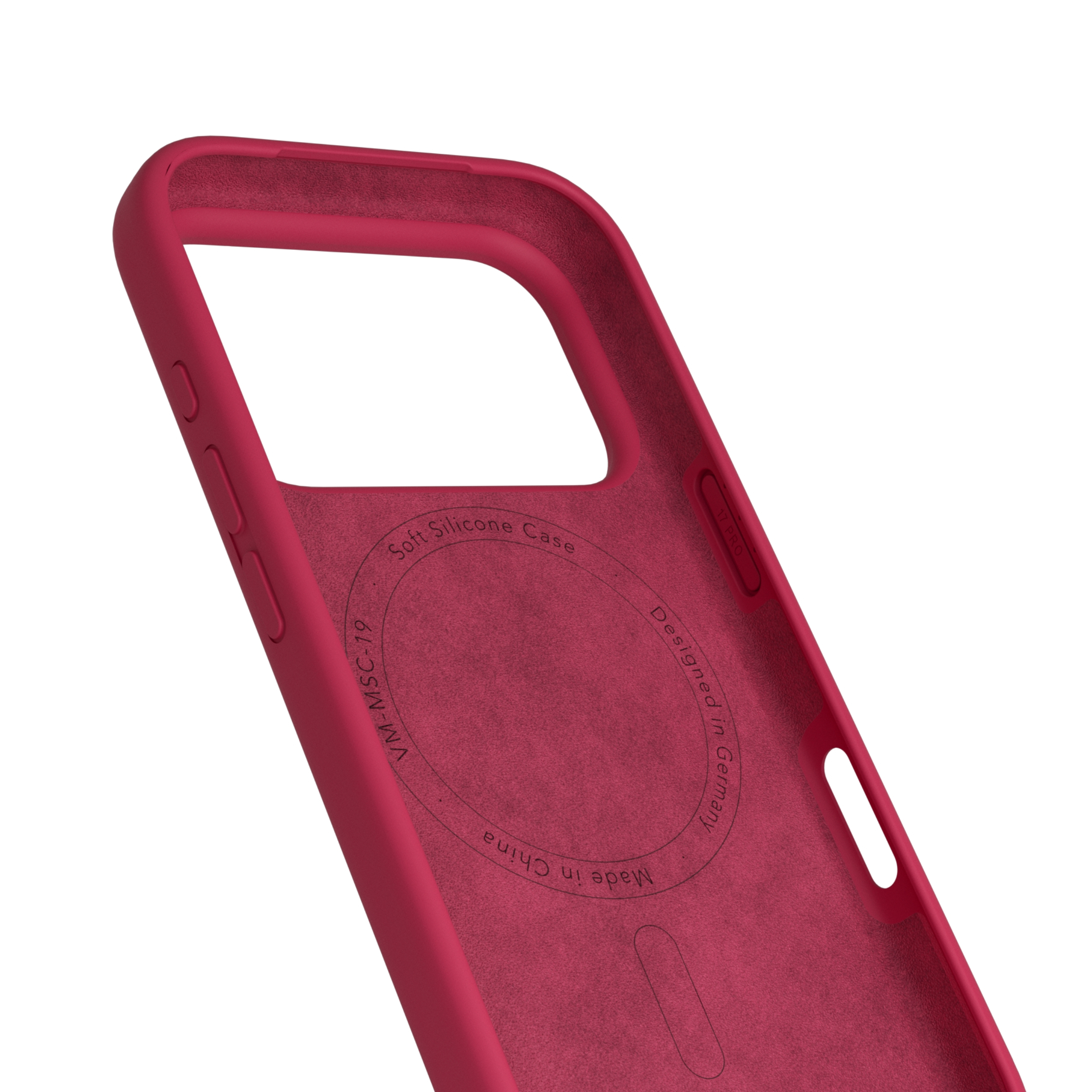 iPhone 17 Pro Max MagSafe Soft Silicone Hülle Case Recycled (MSC00116) - Dunkelrot