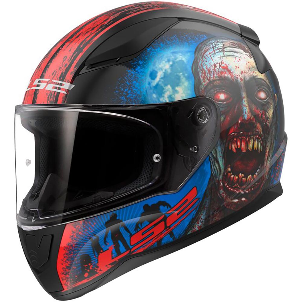 LS2 - Casque FF353 Rapid II Zombie Noir / Rouge / Bleu / Brillant