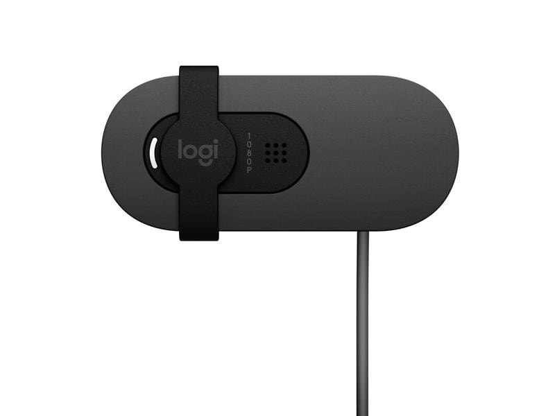 Logitech Brio 100 Graphite Full HD-Webcam mit integrierter Abdeckblende