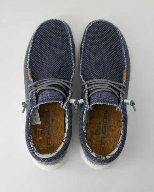 Fusion Jack Jute navy Slipper in Blau
