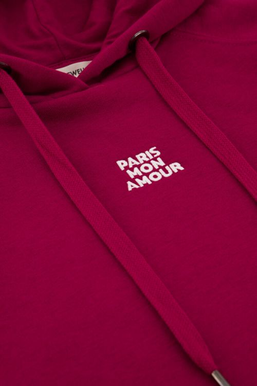 Donkerrode hoodie 