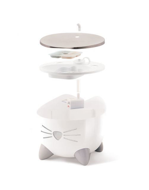 Catit Pixi Fountain Rvs - Kattendrinkbak - 20x20x16 cm Wit