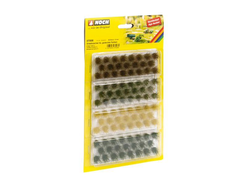 NOCH Grasbüschel XL, 9 mm, 104 Stück Grasbüschel für Modelleisenbahnen im Massstab 1:87