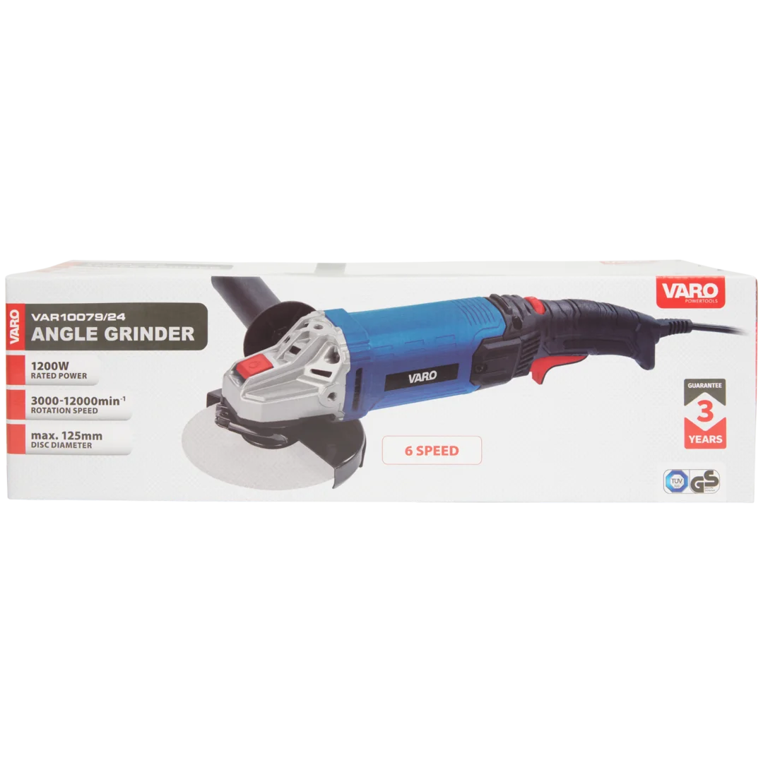 Varo haakse slijper 1.200 watt | Ø 125 mm