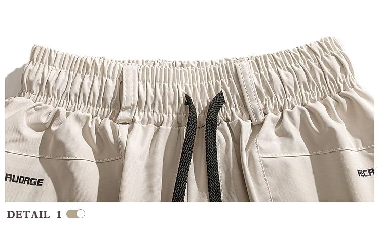 purplelouve - Cargoshorts met trekkoord en letters