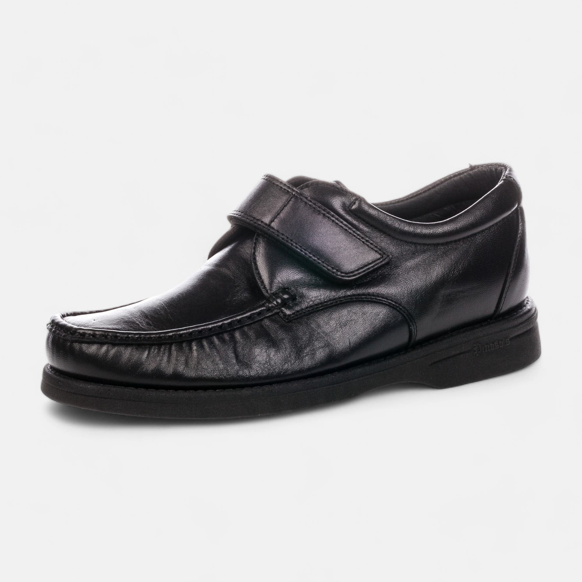 Chaussures pour personnes diabétiques Homme en cuir noir