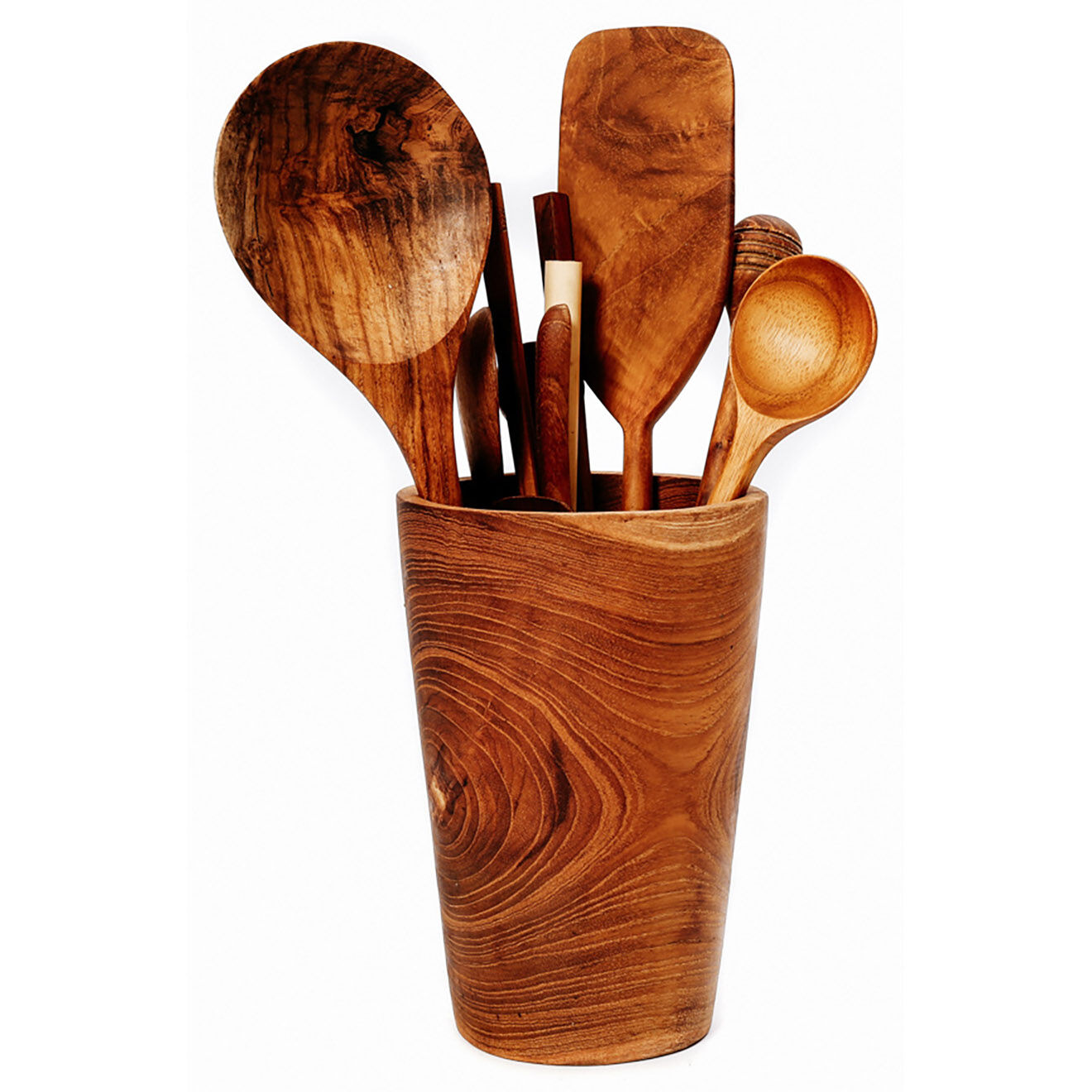 Bazar Bizar Tasse Haute en Teck naturelle - 11x16x11 cm