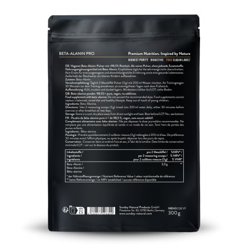 Sunday Natural Products  Beta-Alanin Pro Pulver
