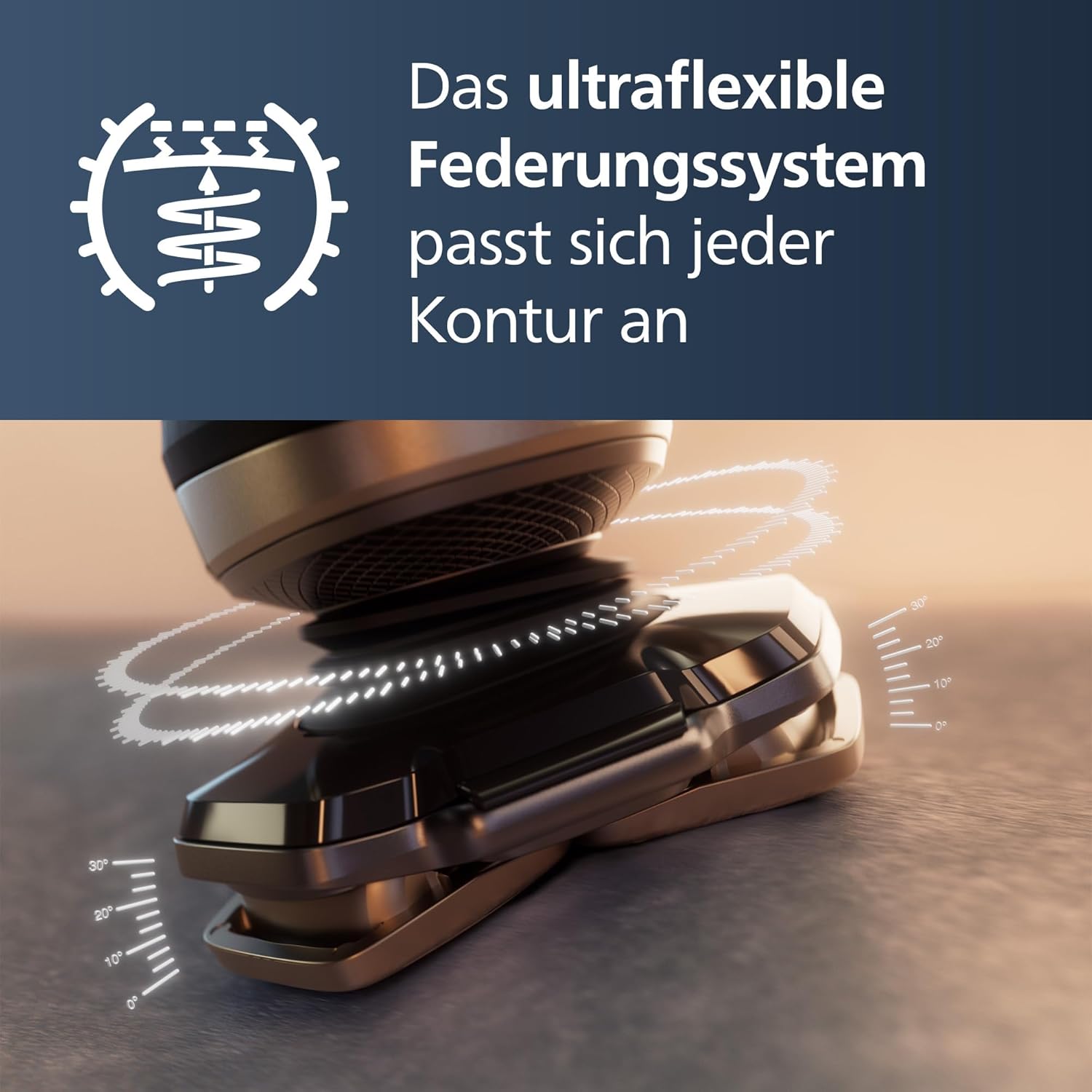 PHILIPS Shaver S9000 Prestige, elektrischer Nass- und Trockenrasierer, Gold, SkinIQ Technologie, Reiseetui, Qi-Ladepad, Präzisionstrimmer, Nasenhaartrimmer und Reinigungsstation, Modell SP9882/36
