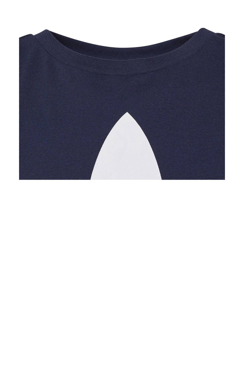 adidas T-shirt Trefoil donkerblauw/wit