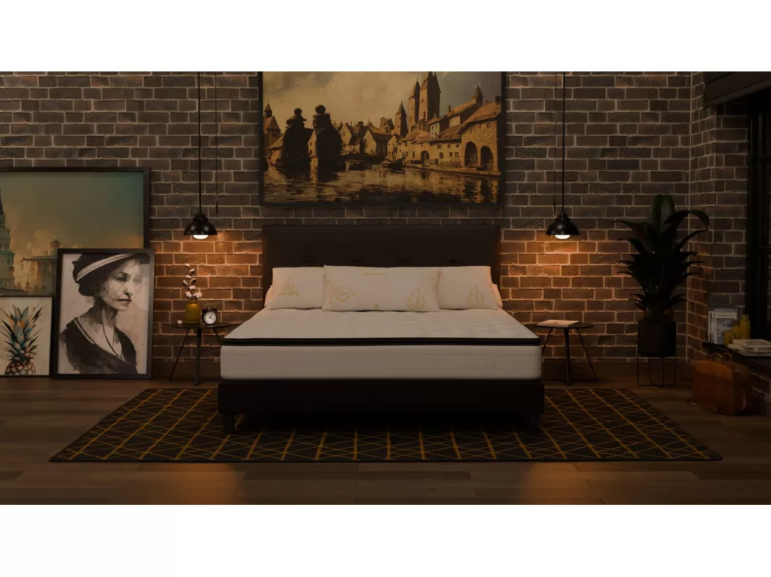 Matelas 140x190 Onyx - Ressorts Ensachés Haute Qualité - Mal de Dos - Soutien Ferme | Accueil Moelleux - Confortable - Solides - Douce Lune