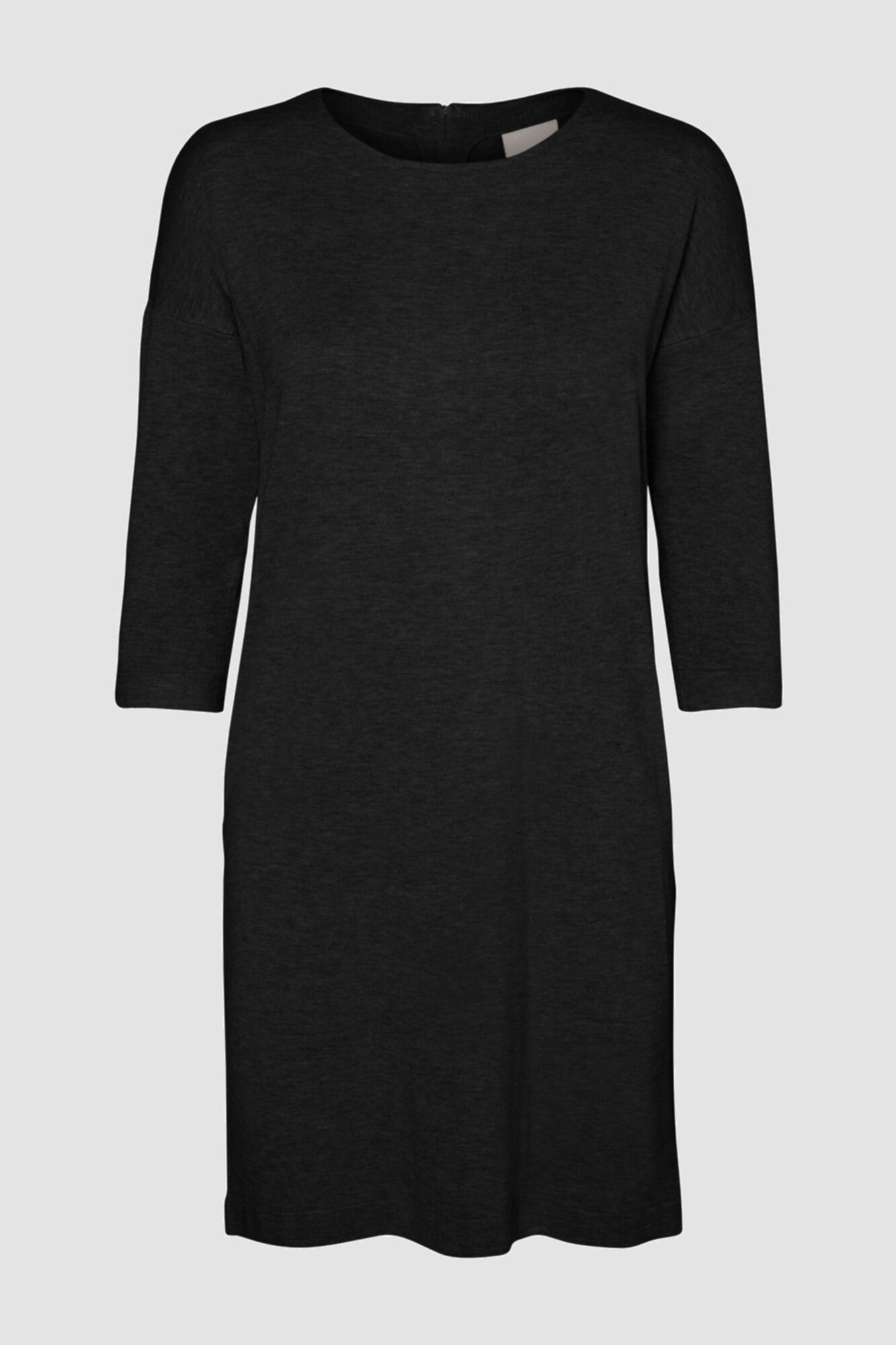 Vestido midi de malha - Preto