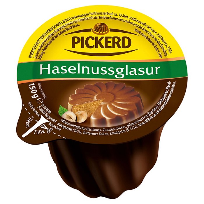 PICKERD Glasuren 150 g, Haselnuss