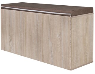 Garderobenbank 103 x 53 cm braun/ Sonoma Eiche