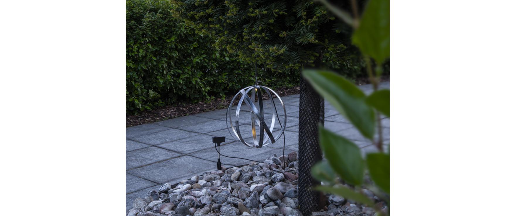 Gartenlicht Solar Astri, Ø 25 cm, SilberSolargartendekoration