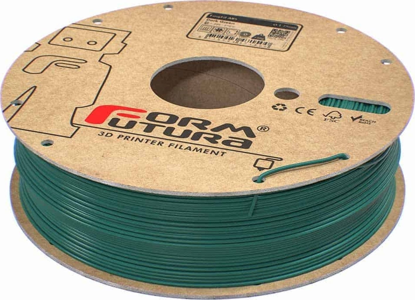 FormFutura  EasyFil™ ABS Dark Green, 1,75 mm / 750 g    Schlagfestes ABS Filament in Dunkelgrün