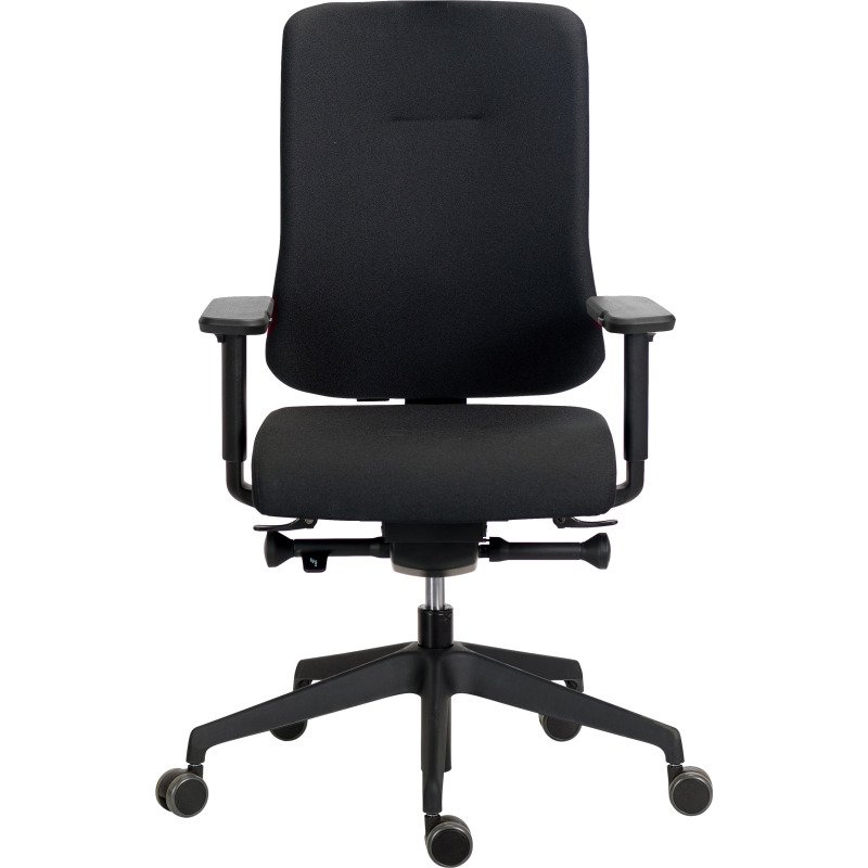 Chaise de bureau ergonomique Sitizen - Mécanisme synchrone - Tissu  - avec ou sans accoudoirs - Pieds noirs