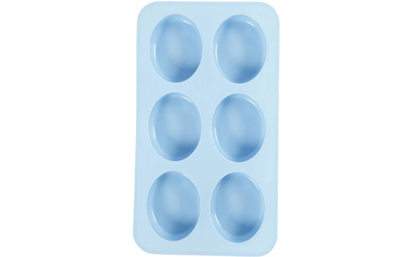 Giessform Oval 6 x 7.7 x 2.3 cm, SilikonGiessform für Eigenherstellung