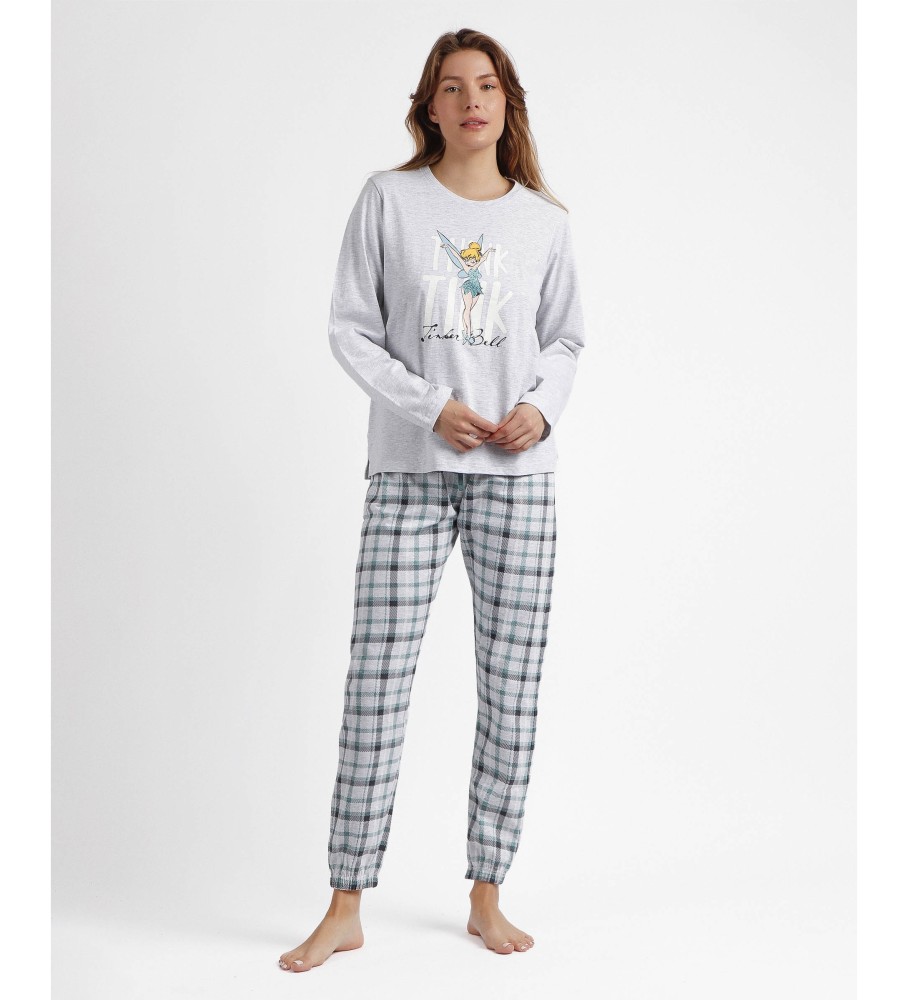 Pijama de manga comprida cinza da Tinkerbell da Disney
