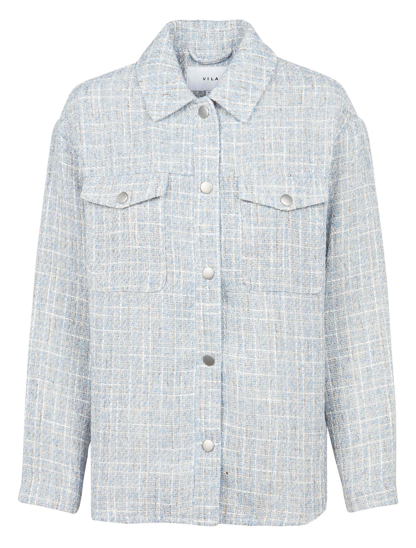 Chemise col classique en jacquard | Bleu