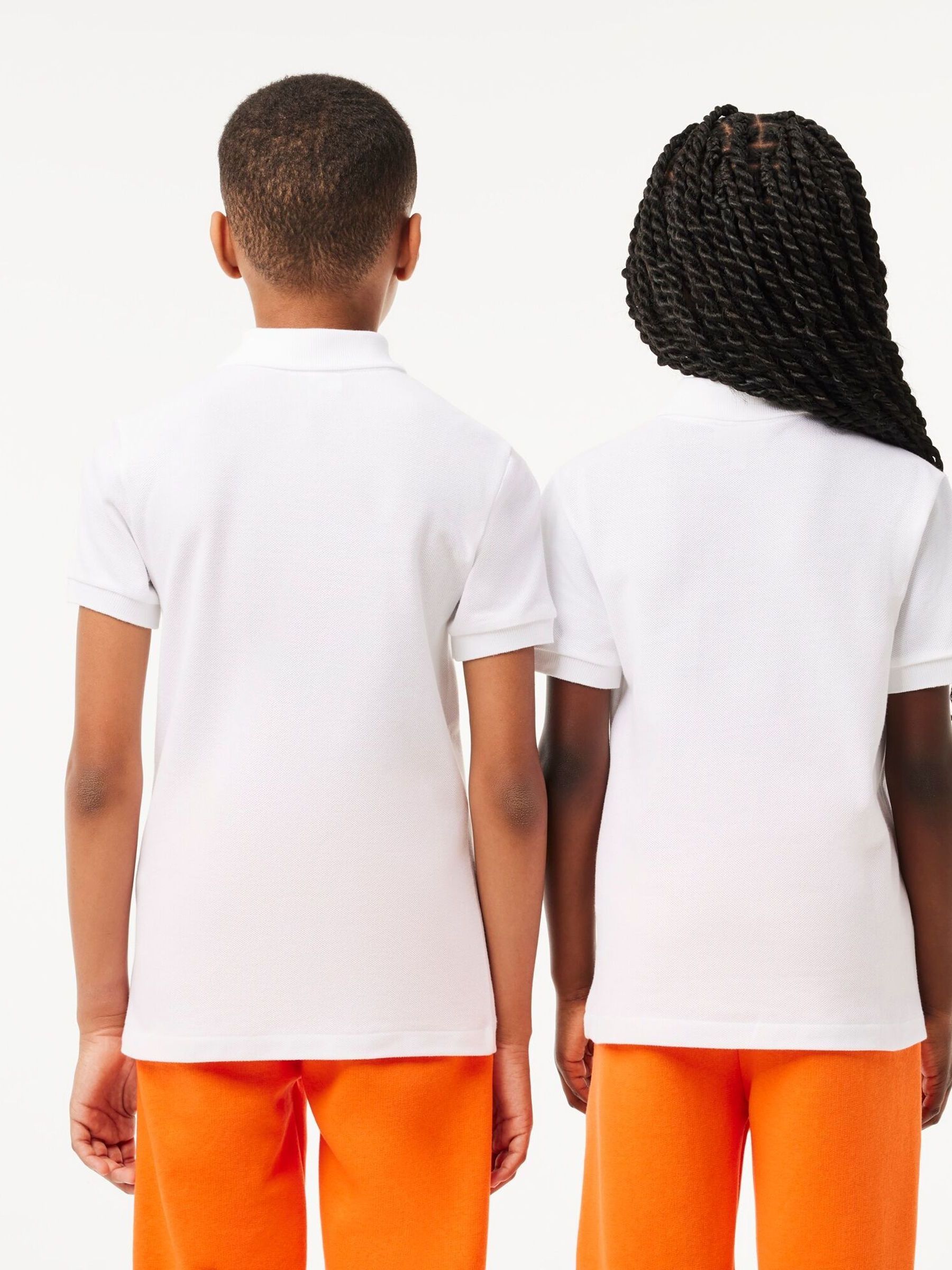Wit - Lacoste Klassiek poloshirt voor kinderen