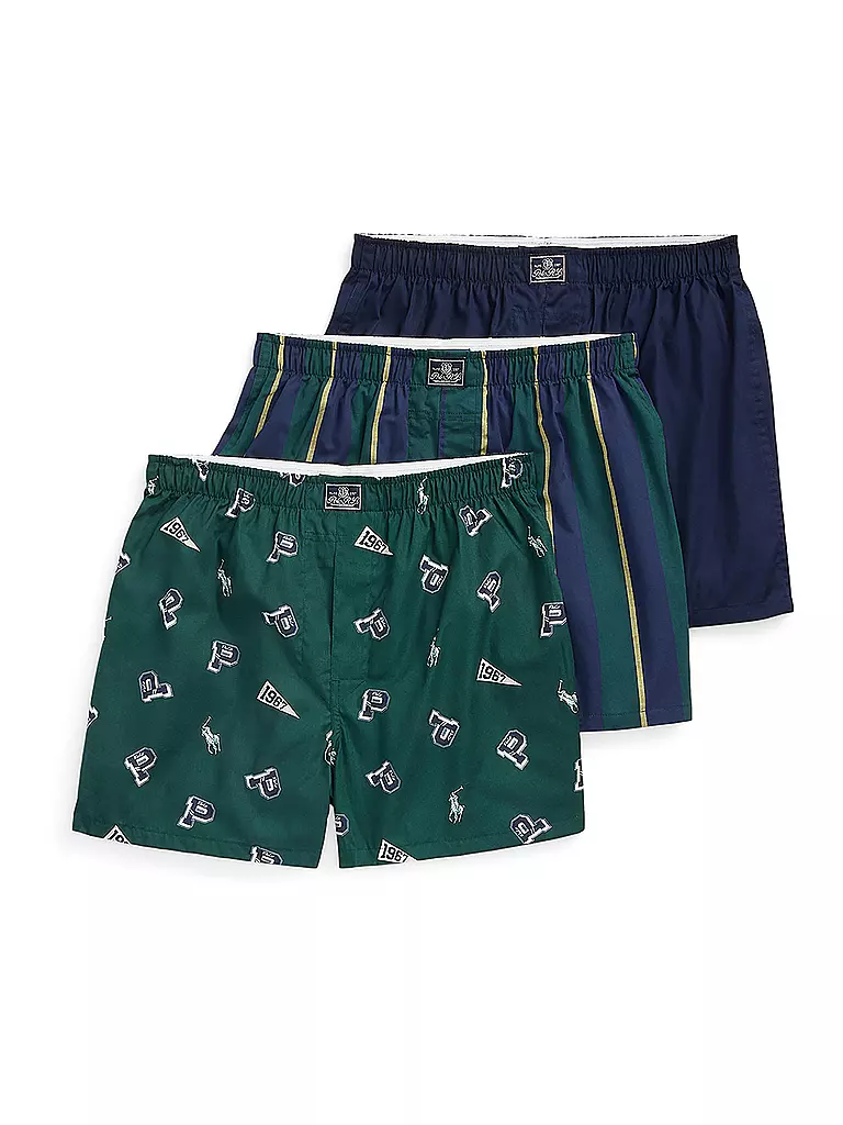 POLO RALPH LAUREN Boxershorts 3-er Pkg print navy dunkelgrün