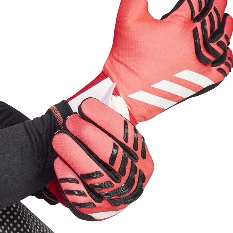 adidas Gants de Gardien Predator League Pure Victory - Lucid Red/Noir/Blanc