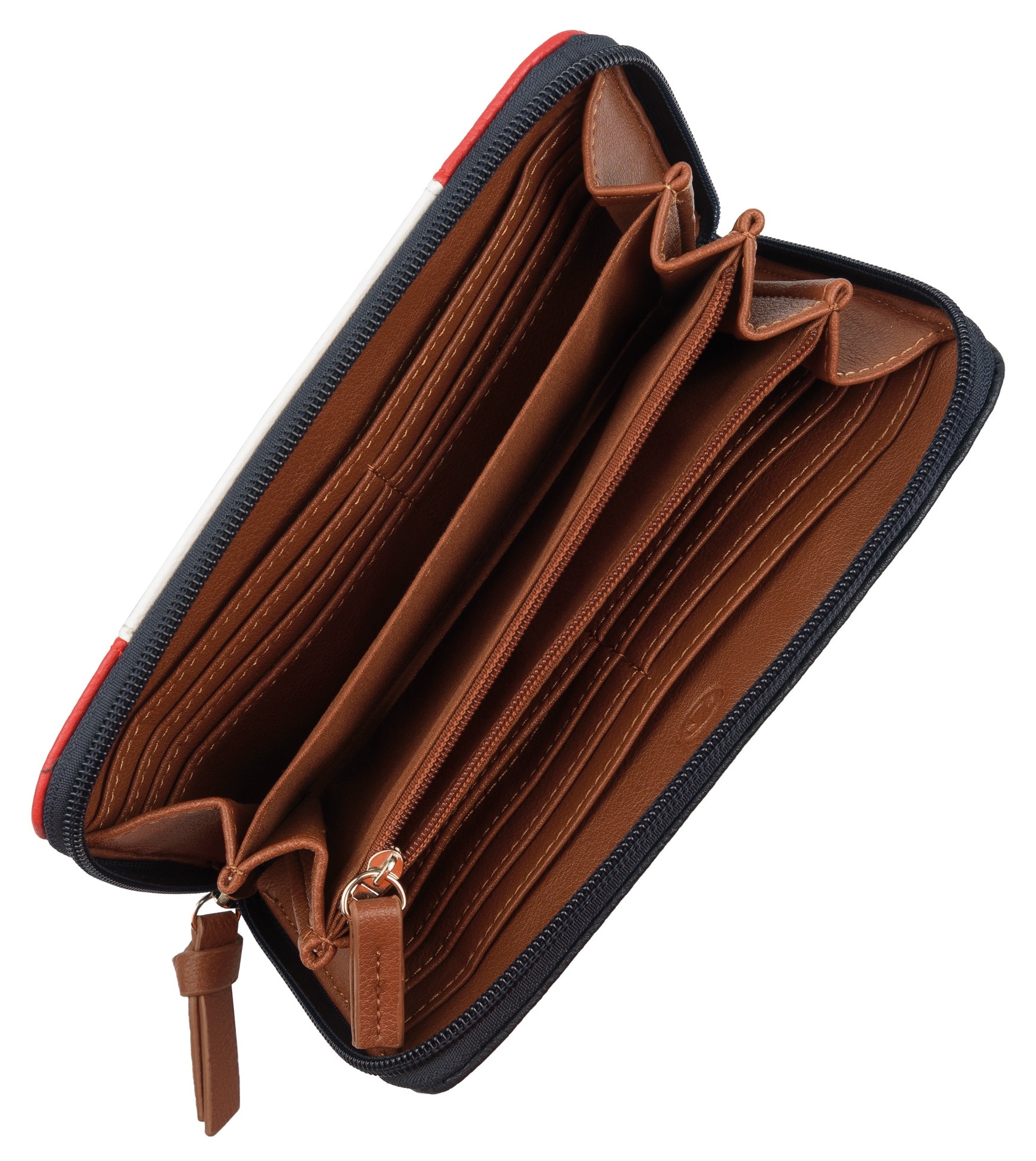TOM TAILOR Geldbörse »Juna« aus soft genarbtem ledrigen Material mit glänzenden Metall-Accessoires