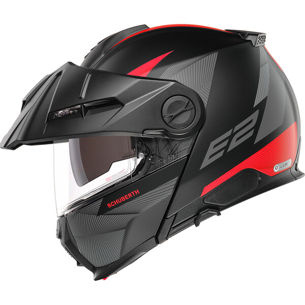Schuberth - Casque E2 Defender Noir Mat / Rouge