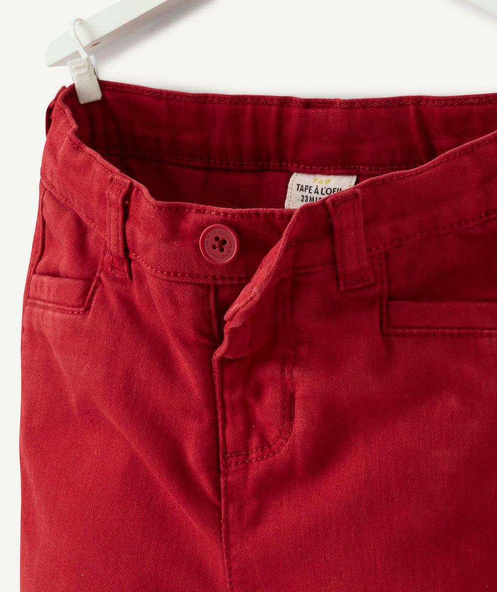 PANTALON CHINO ROUGE BÉBÉ GARÇON AVEC POCHES