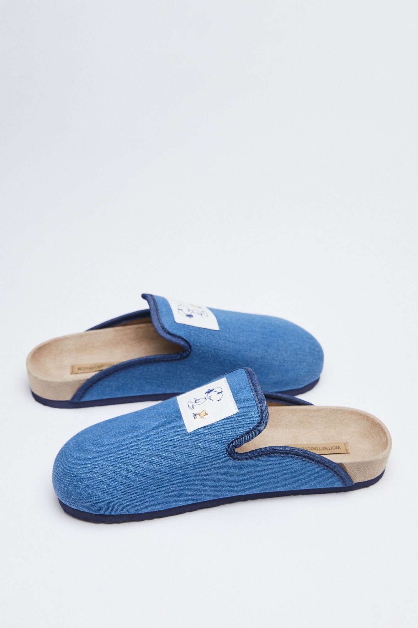 Zapatilla zueco denim Snoopy - azul